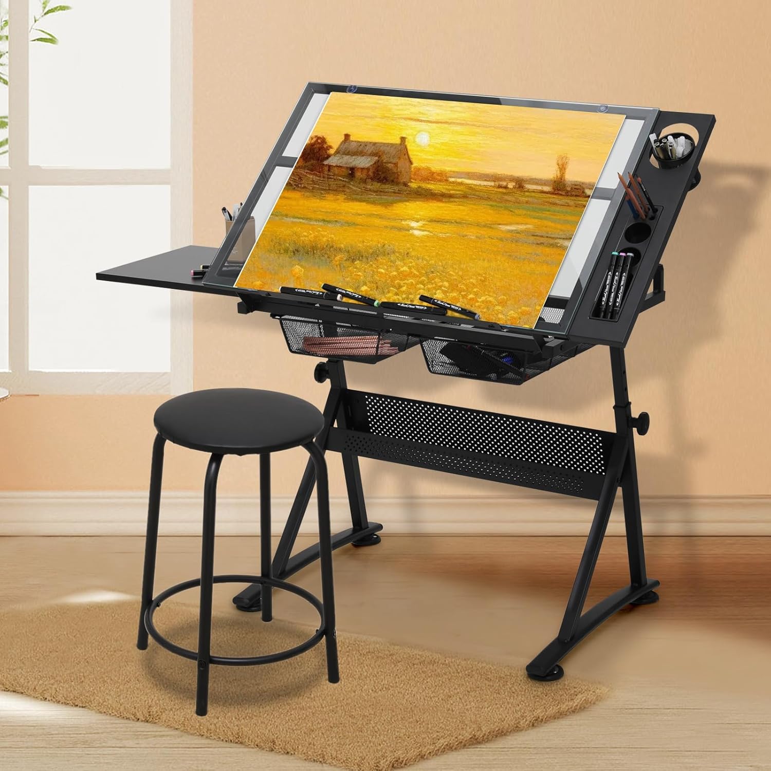 Drafting Table with Height Adj - Art & Craft Fair บทวิจารณ์และราคา