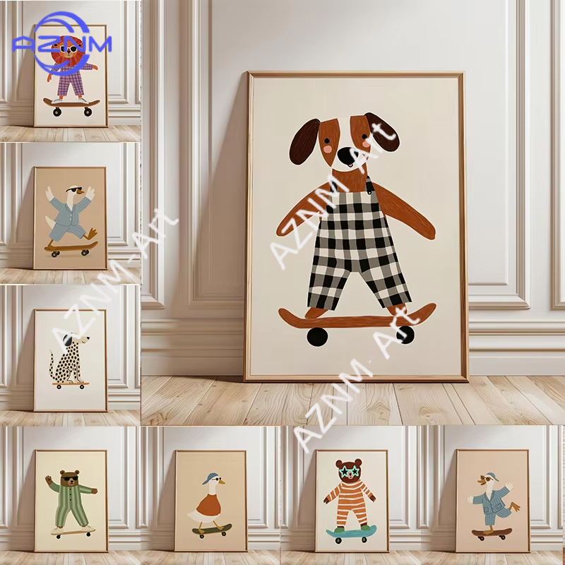 1PC Funny Animal Skateboarding - Art Craft Duck บทวิจารณ์และราคา