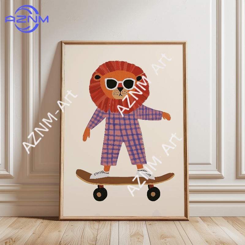 1PC Funny Animal Skateboarding - Art Craft Duck บทวิจารณ์และราคา