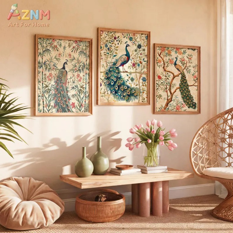 AZNM Vintage Peacock Floral Ca - Art Craft William Morris บทวิจารณ์และราคา