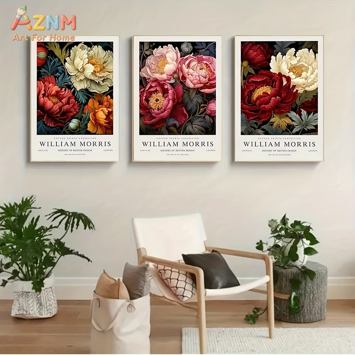 AZNM William Morris Peony Flor - Art Craft William Morris บทวิจารณ์และราคา