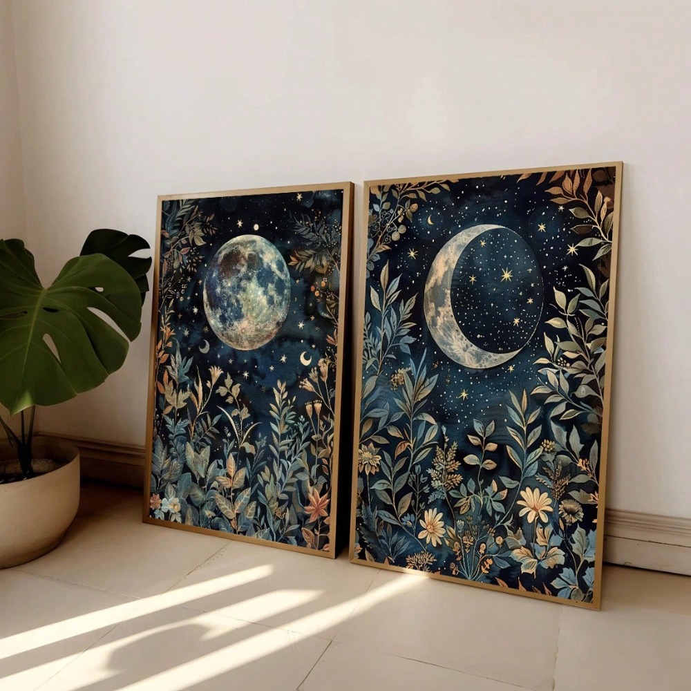 2pcs/set Boho Moon Botanical C - Art Craft William Morris บทวิจารณ์และราคา