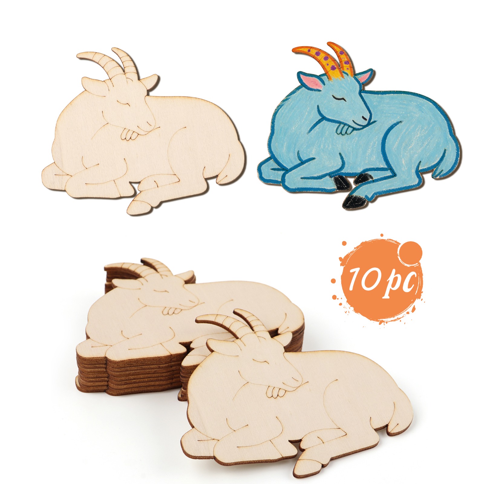 10pcs/set Unfinished Wood Shee - Art & Craft Fair บทวิจารณ์และราคา