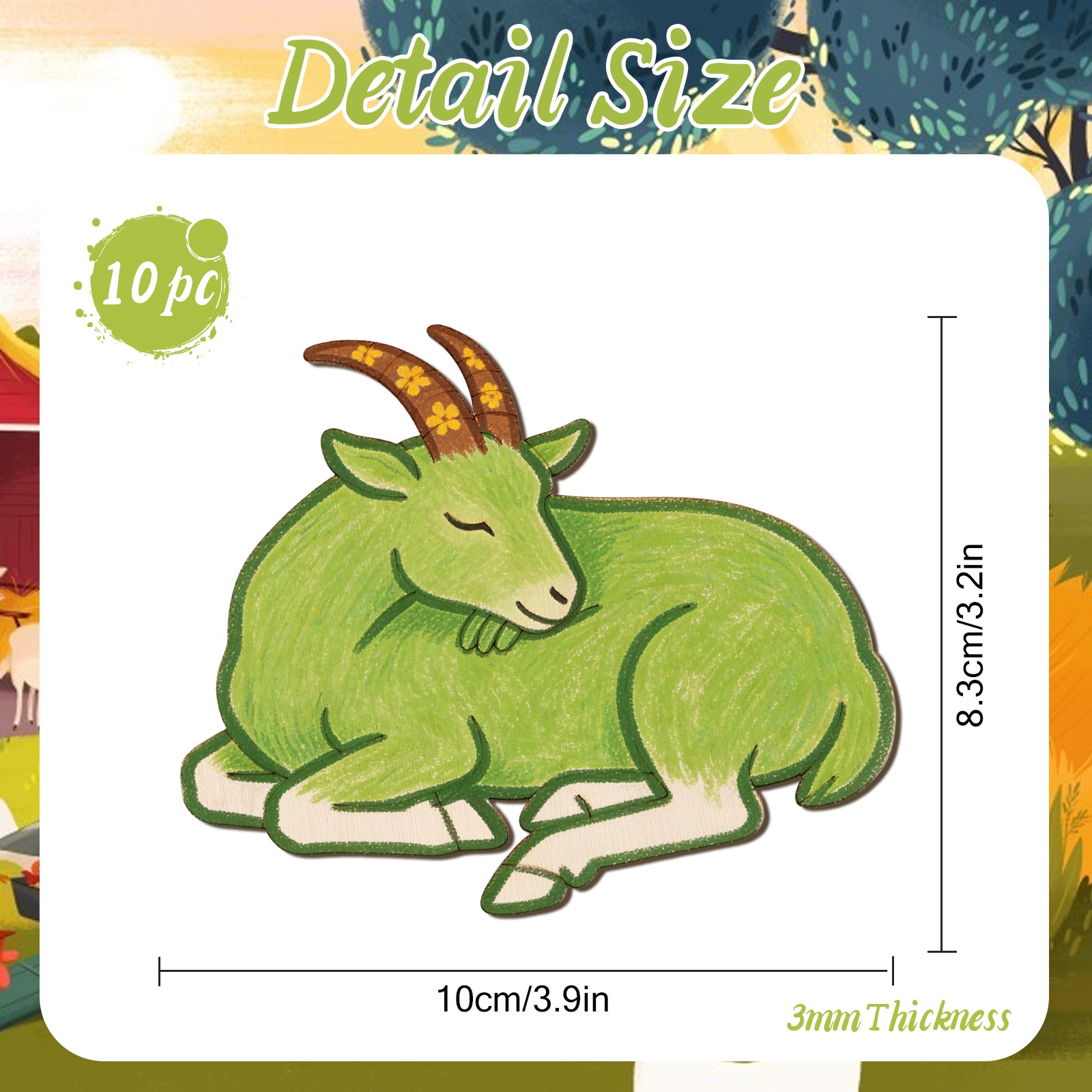 10pcs/set Unfinished Wood Shee - Art & Craft Fair บทวิจารณ์และราคา