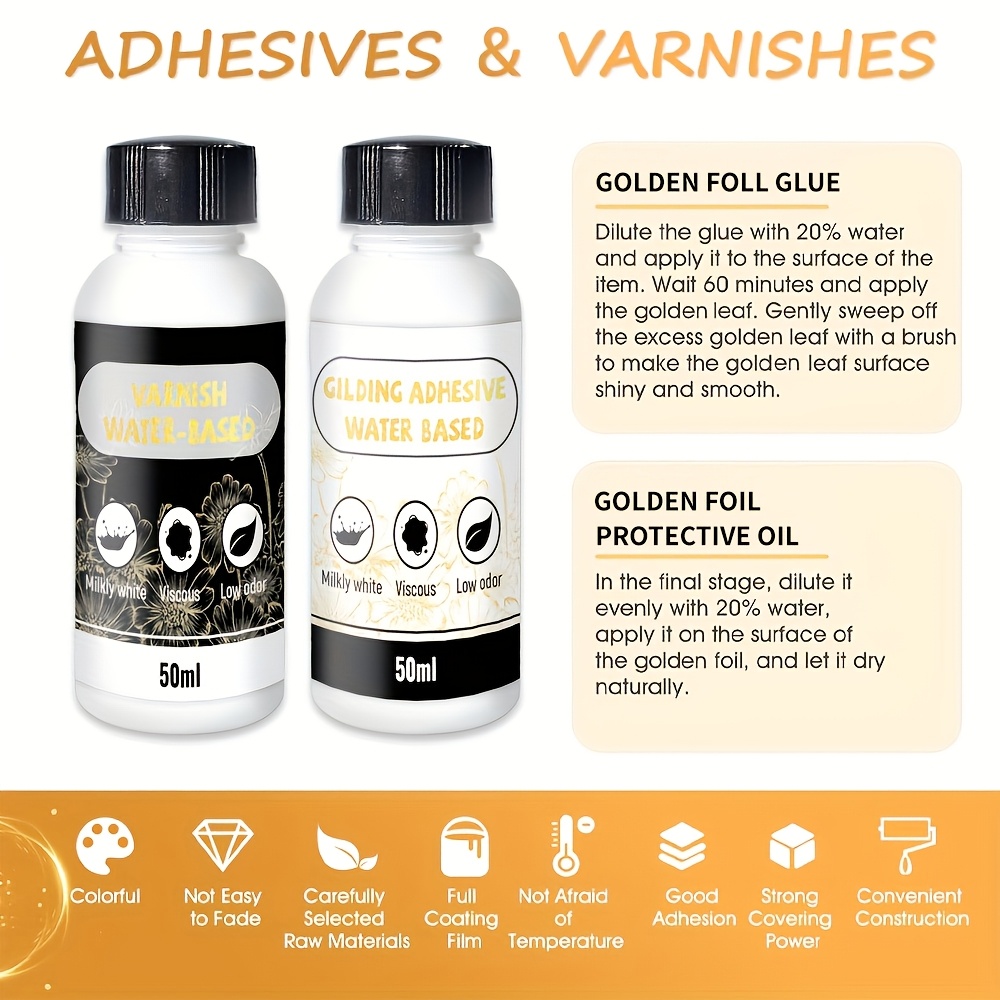 50ml+50ml Golden Leaf Glue, pr - Art Craft Using Leaves บทวิจารณ์และราคา