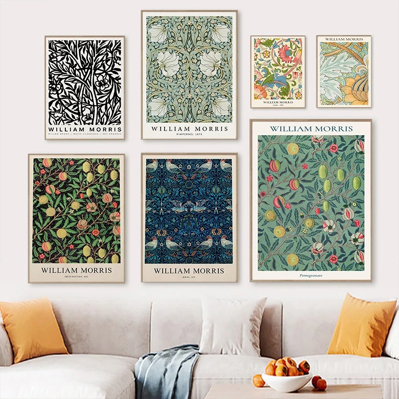 Abstract William Morris Flower - Art Craft William Morris บทวิจารณ์และราคา