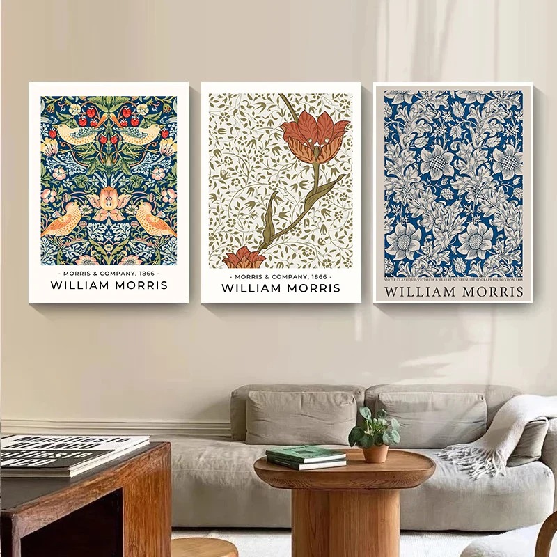 Abstract William Morris Flower - Art Craft William Morris บทวิจารณ์และราคา