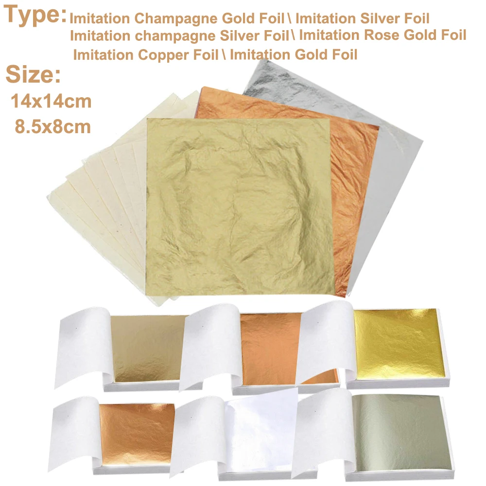 100Pc Colored Golds Leaf Sheet - Wallpaper Art And Craft บทวิจารณ์และราคา
