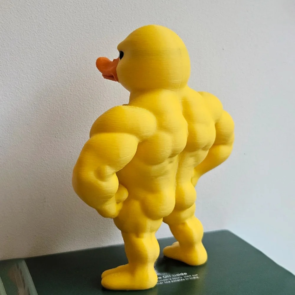 Muscle Duck Statue -3D Desktop - Art Craft Duck บทวิจารณ์และราคา