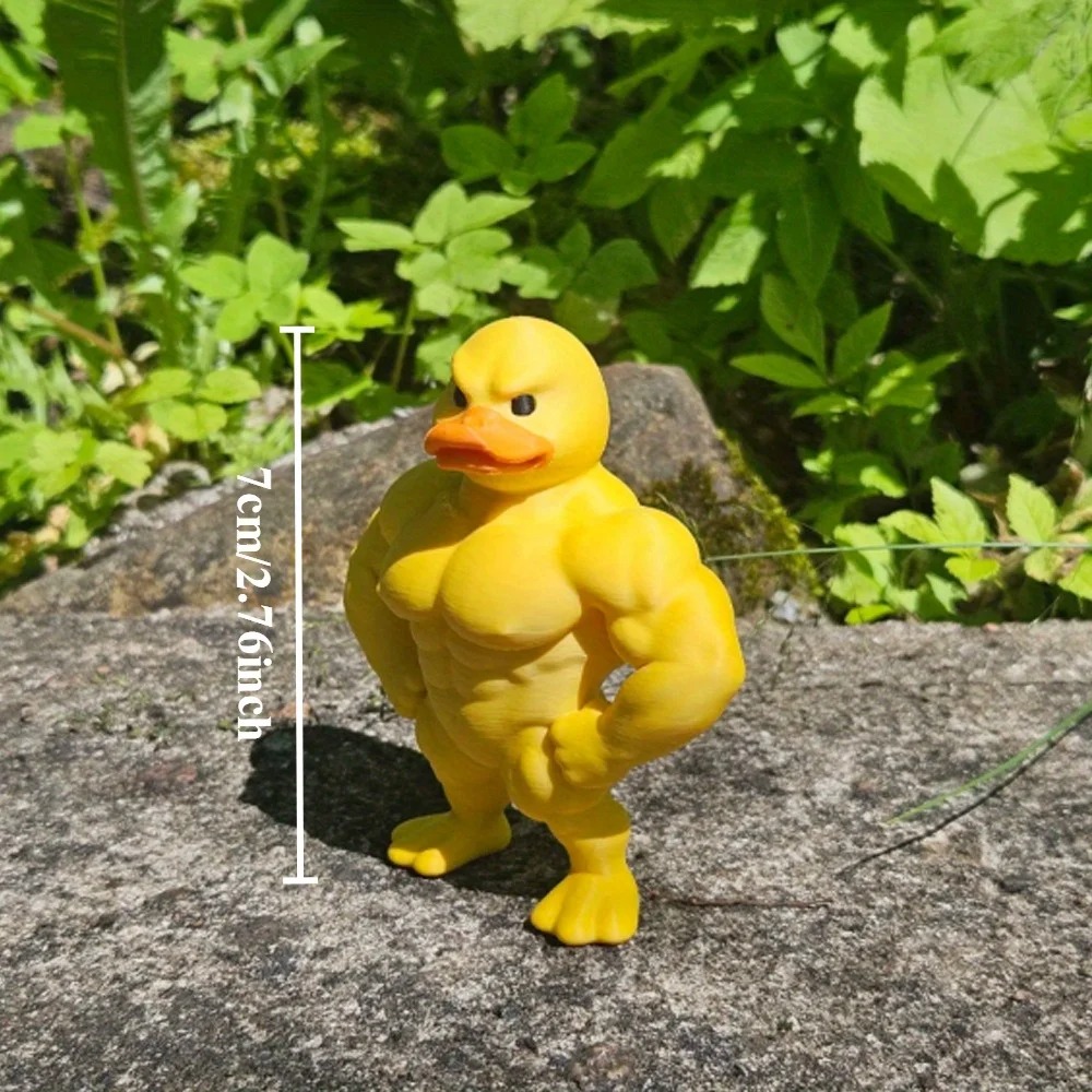 Muscle Duck Statue -3D Desktop - Art Craft Duck บทวิจารณ์และราคา