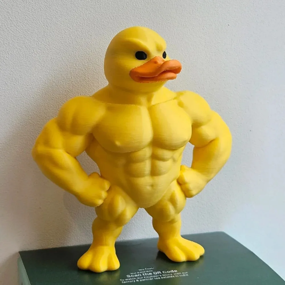 Muscle Duck Statue -3D Desktop - Art Craft Duck บทวิจารณ์และราคา