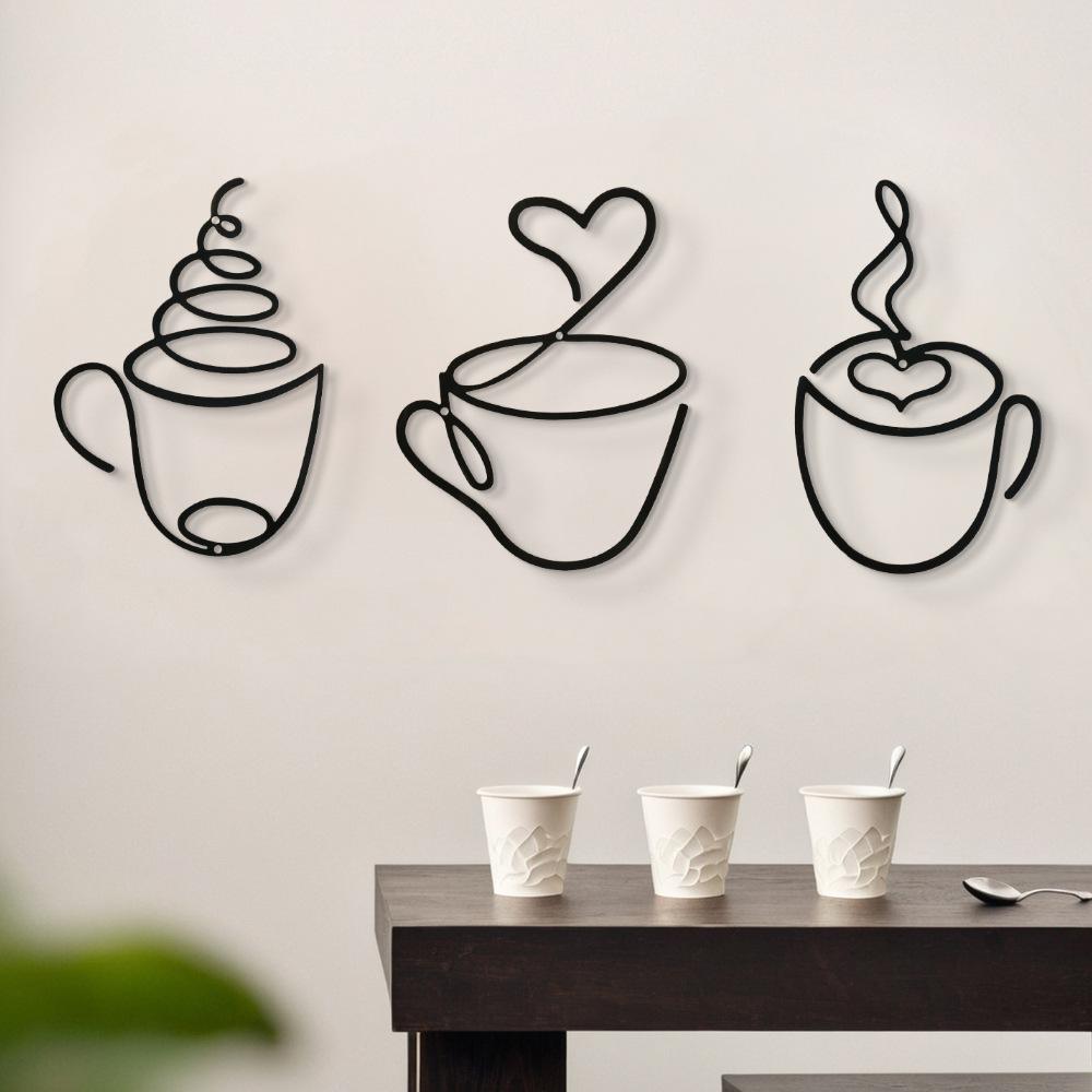 3-Piece Creative Coffee Wall H - Art Craft Website บทวิจารณ์และราคา