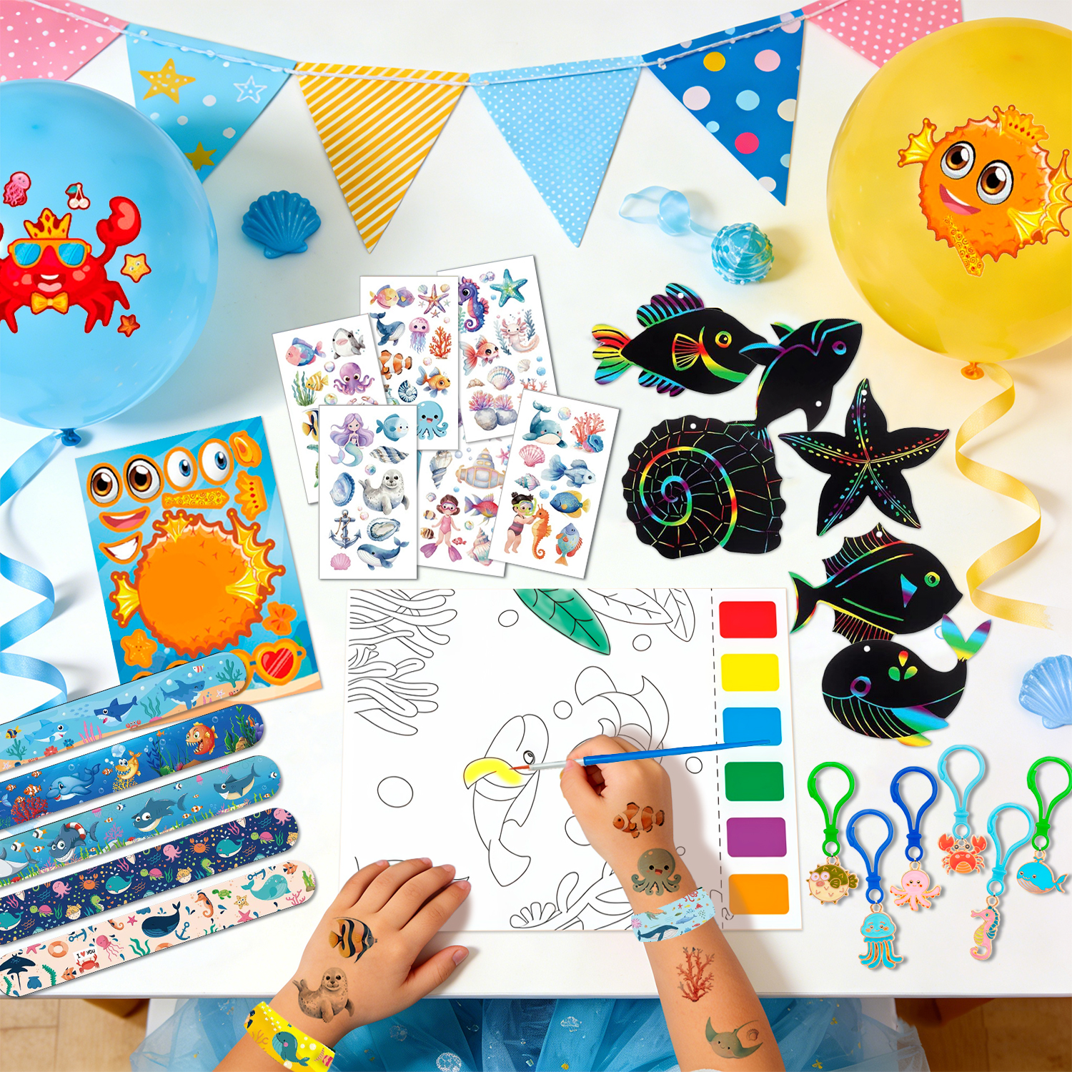 120 Pcs Under the Sea Birthday - Art Craft Event บทวิจารณ์และราคา