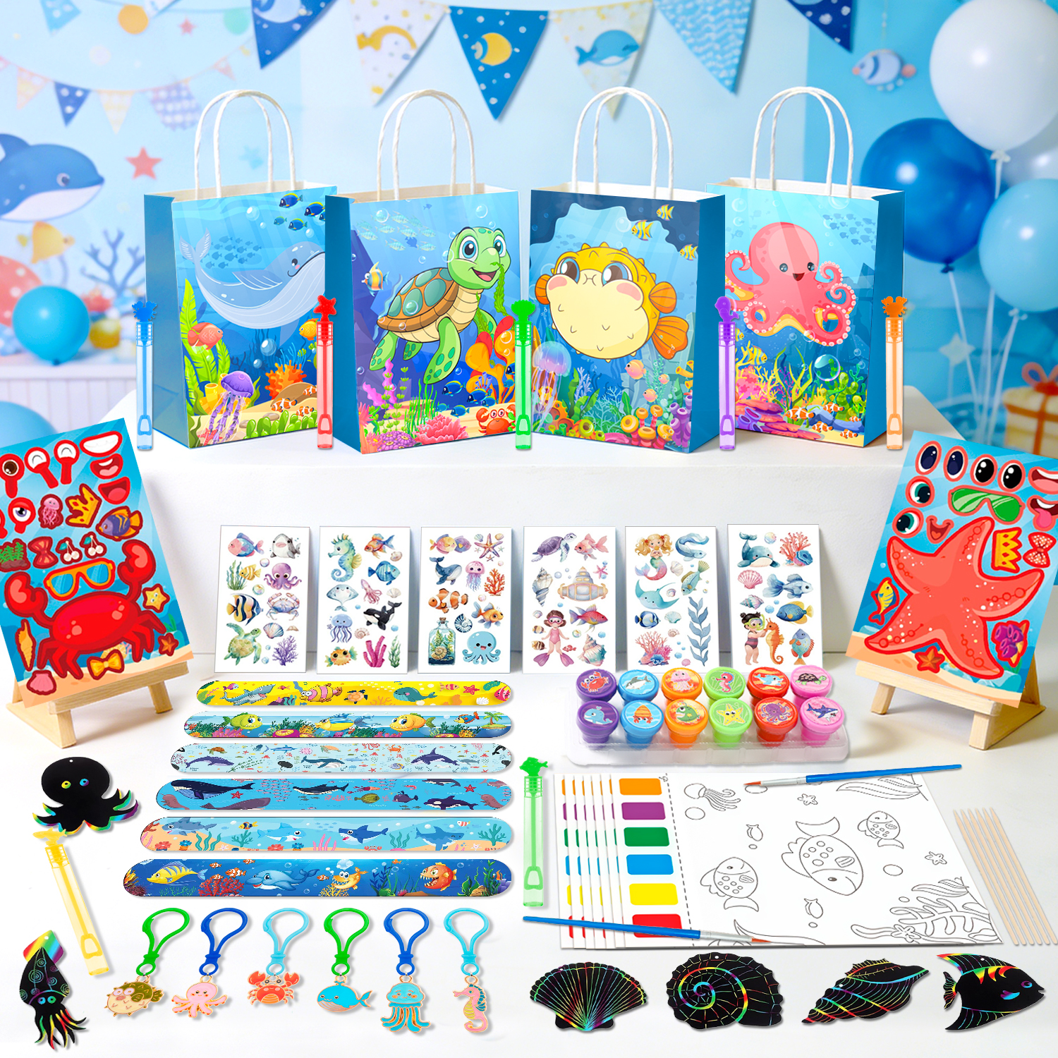 120 Pcs Under the Sea Birthday - Art Craft Event บทวิจารณ์และราคา