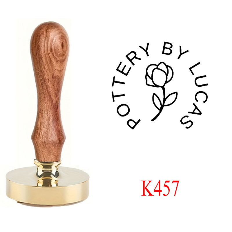 Custom Pottery Stamp for Clay, - Art Craft Logo Design บทวิจารณ์และราคา