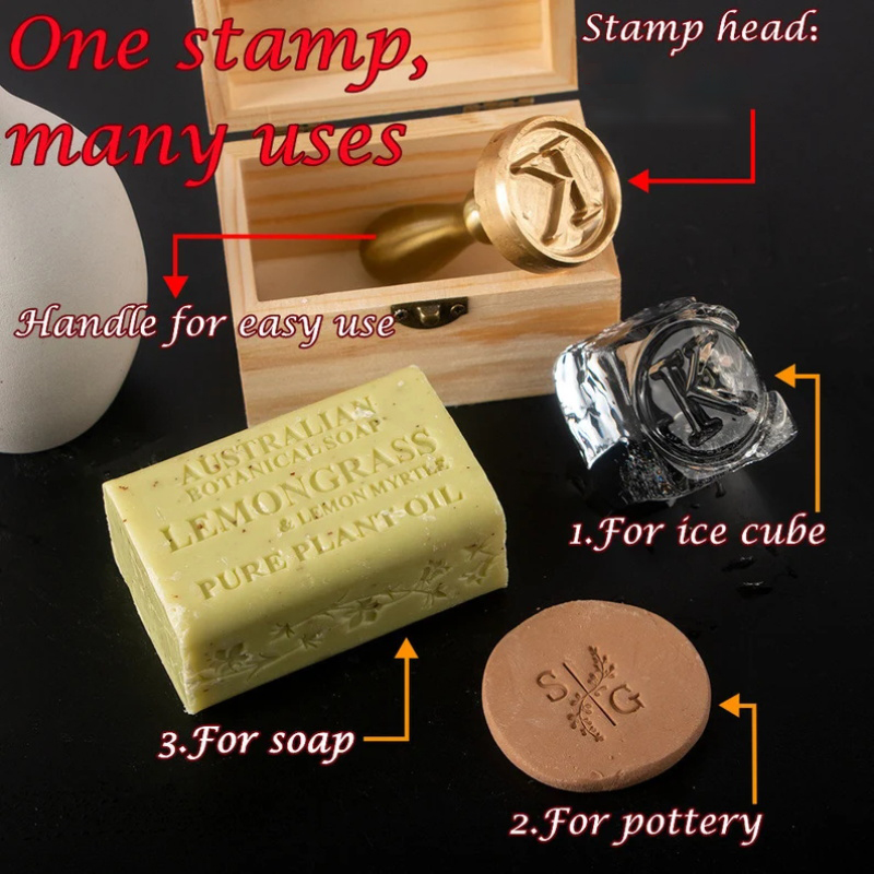Custom Letter Pottery Stamps P - Art Craft Logo Design บทวิจารณ์และราคา