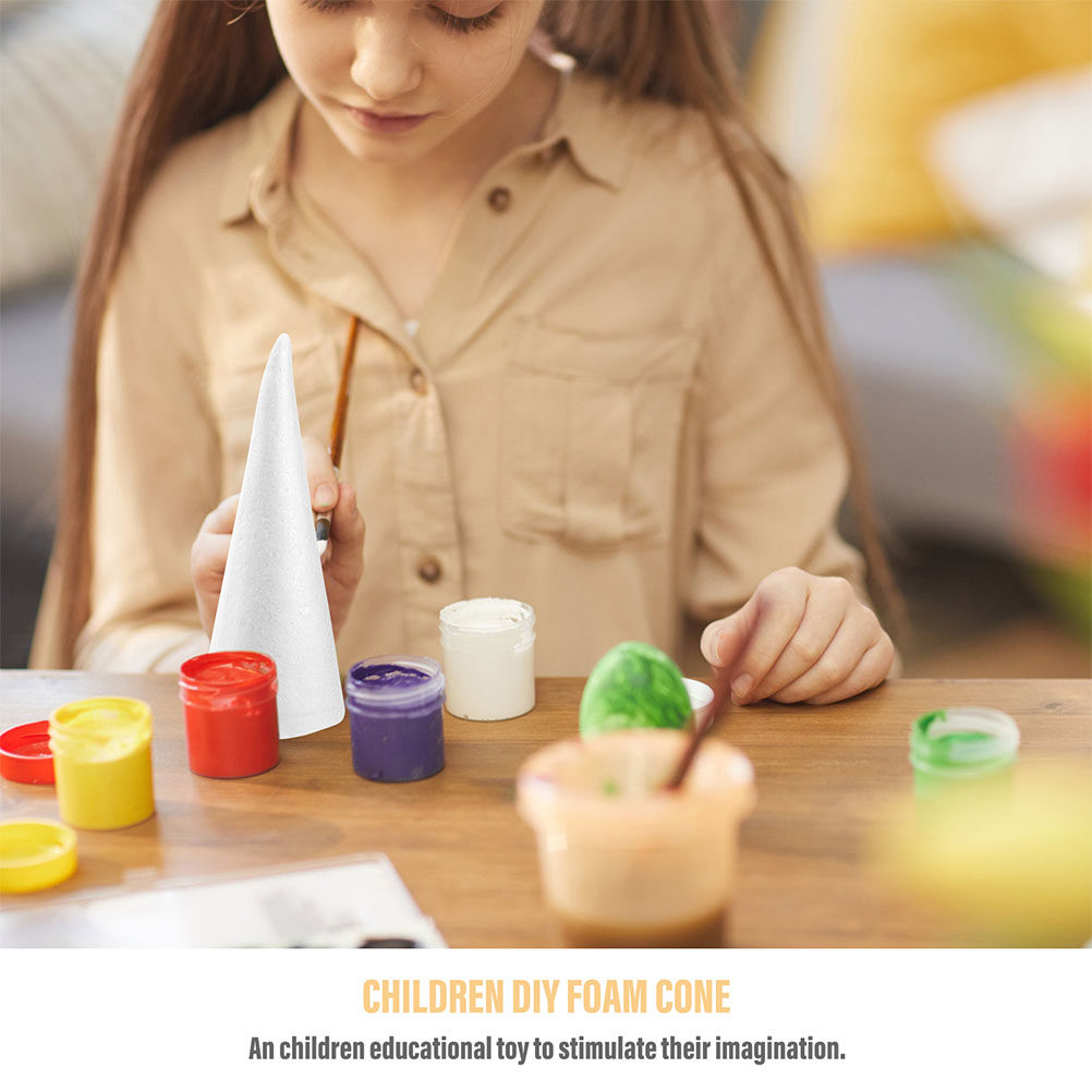 18Pcs Craft Foam Cones White D - Art Craft Activities For Preschoolers บทวิจารณ์และราคา
